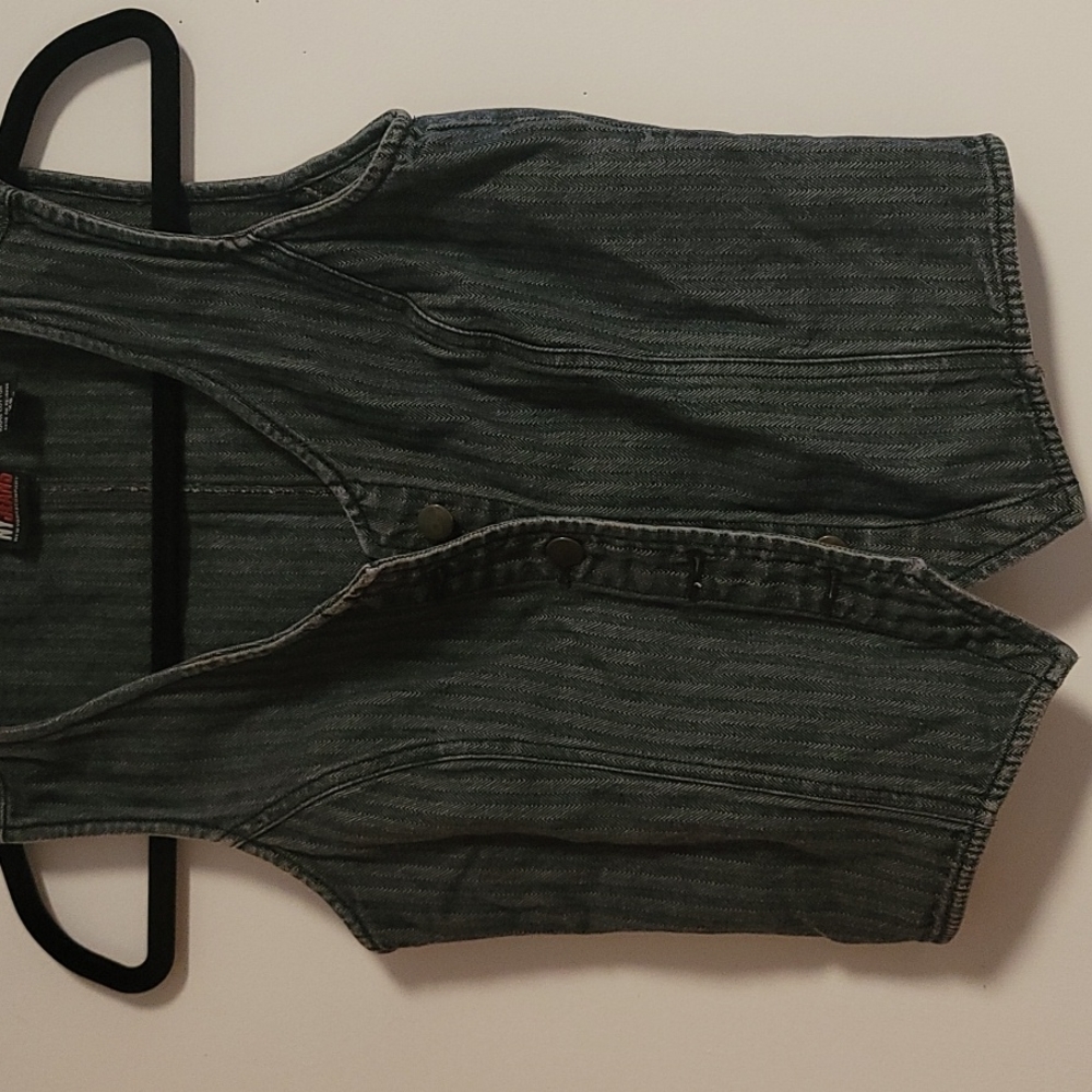 New York Jeans Vest. Stripped.  Size SX
